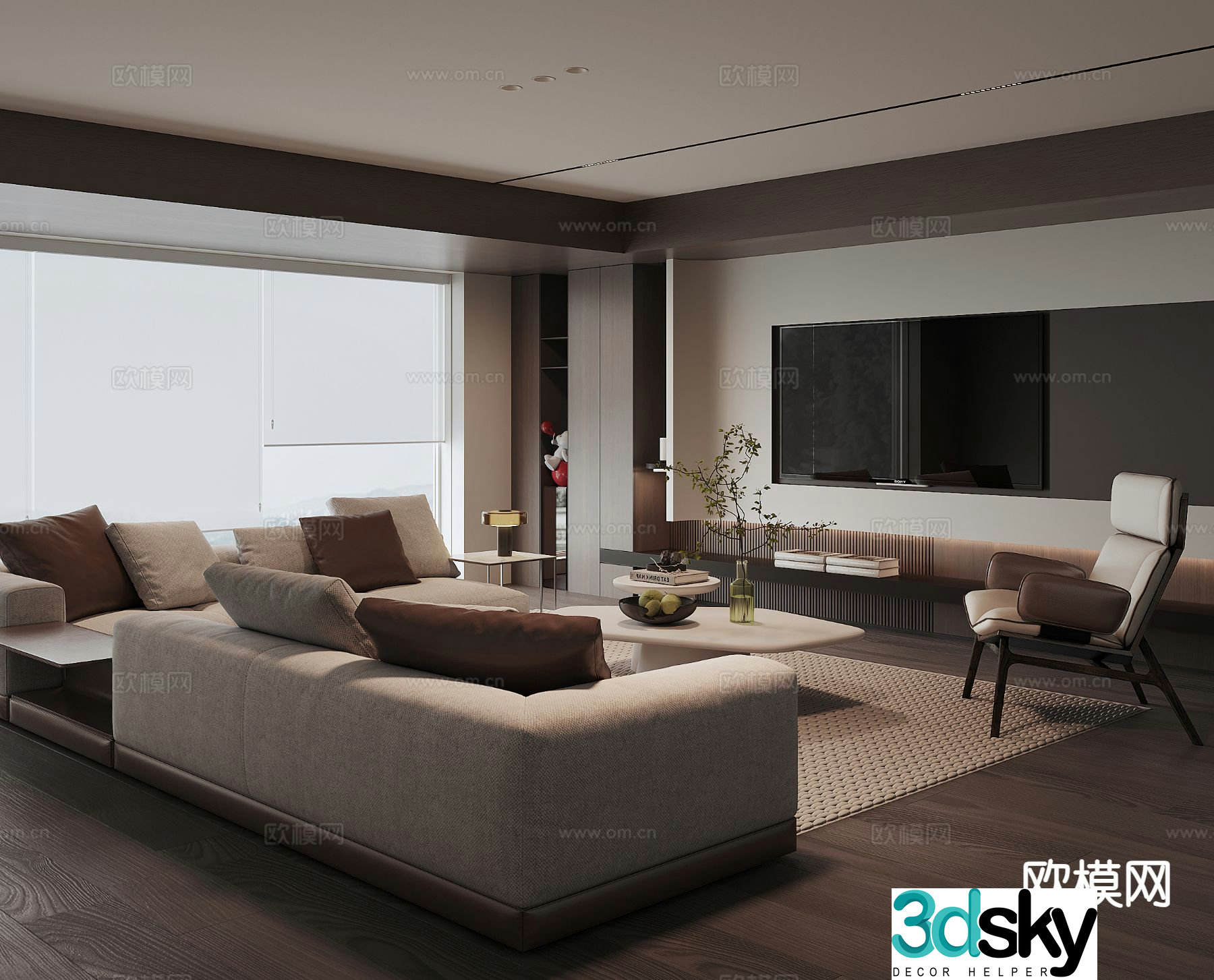 Modern living room 3d model