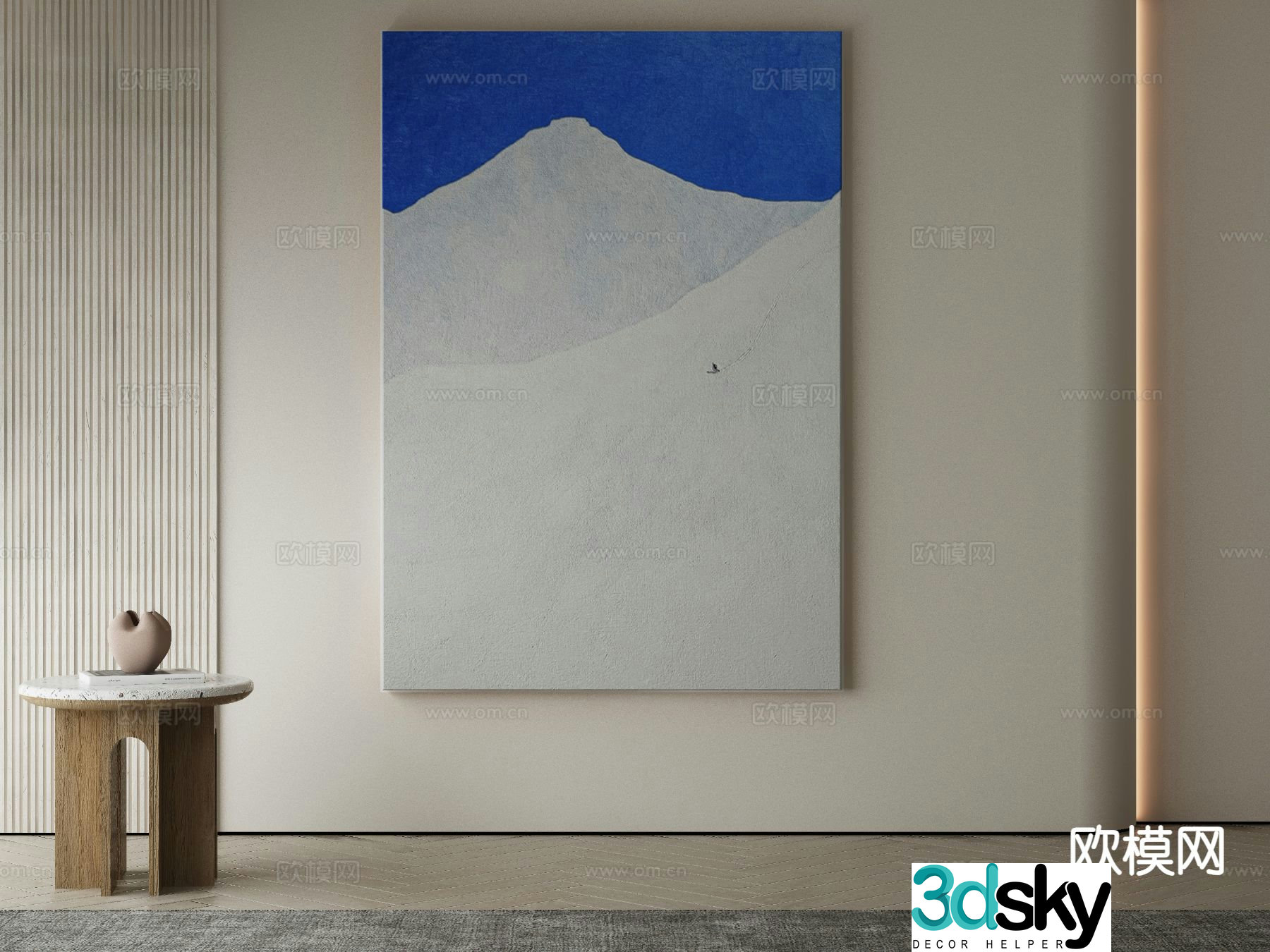 Wabi-sabi art painting texture painting decorative painting 3d model