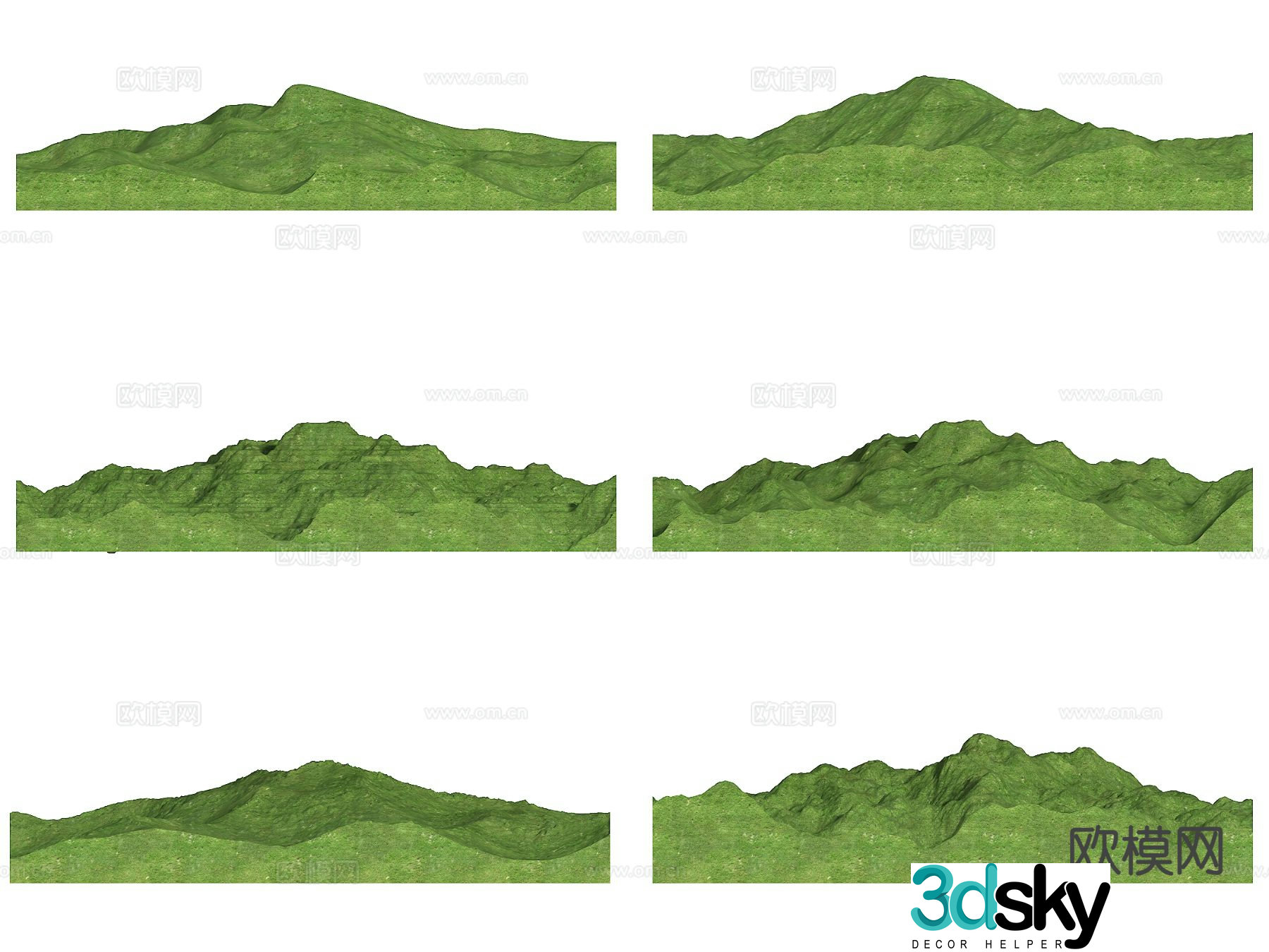 Modern mountains mountains mountain 3d model