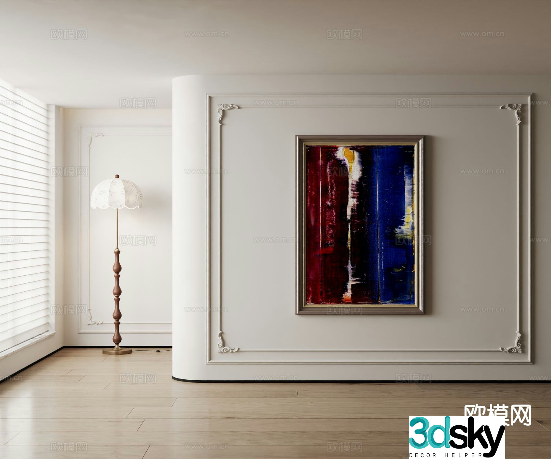 American oil painting art painting decorative painting 3d model