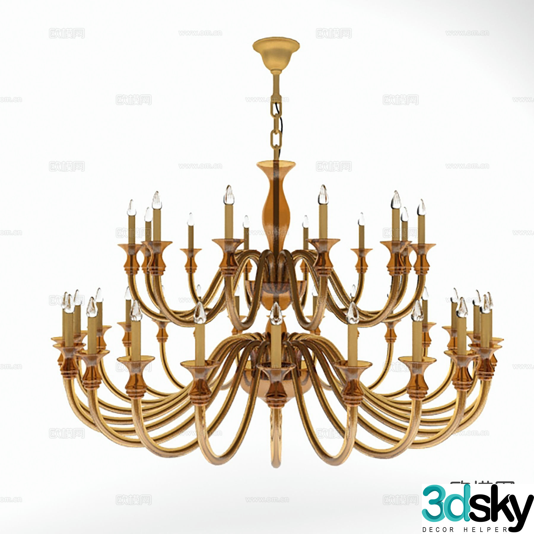 Modern interior chandelier candlestick chandelier 3d model