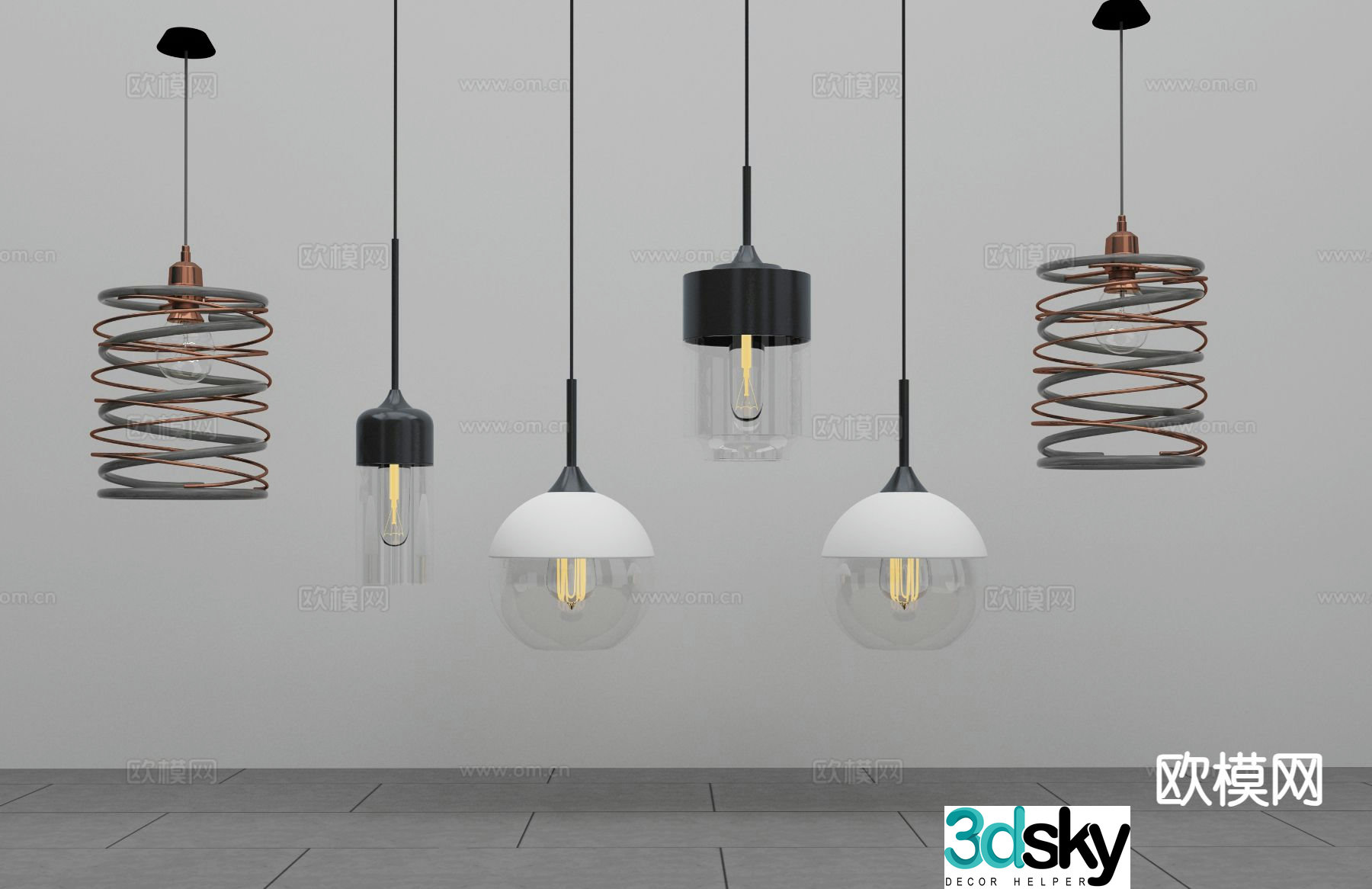 Modern chandelier 3d model