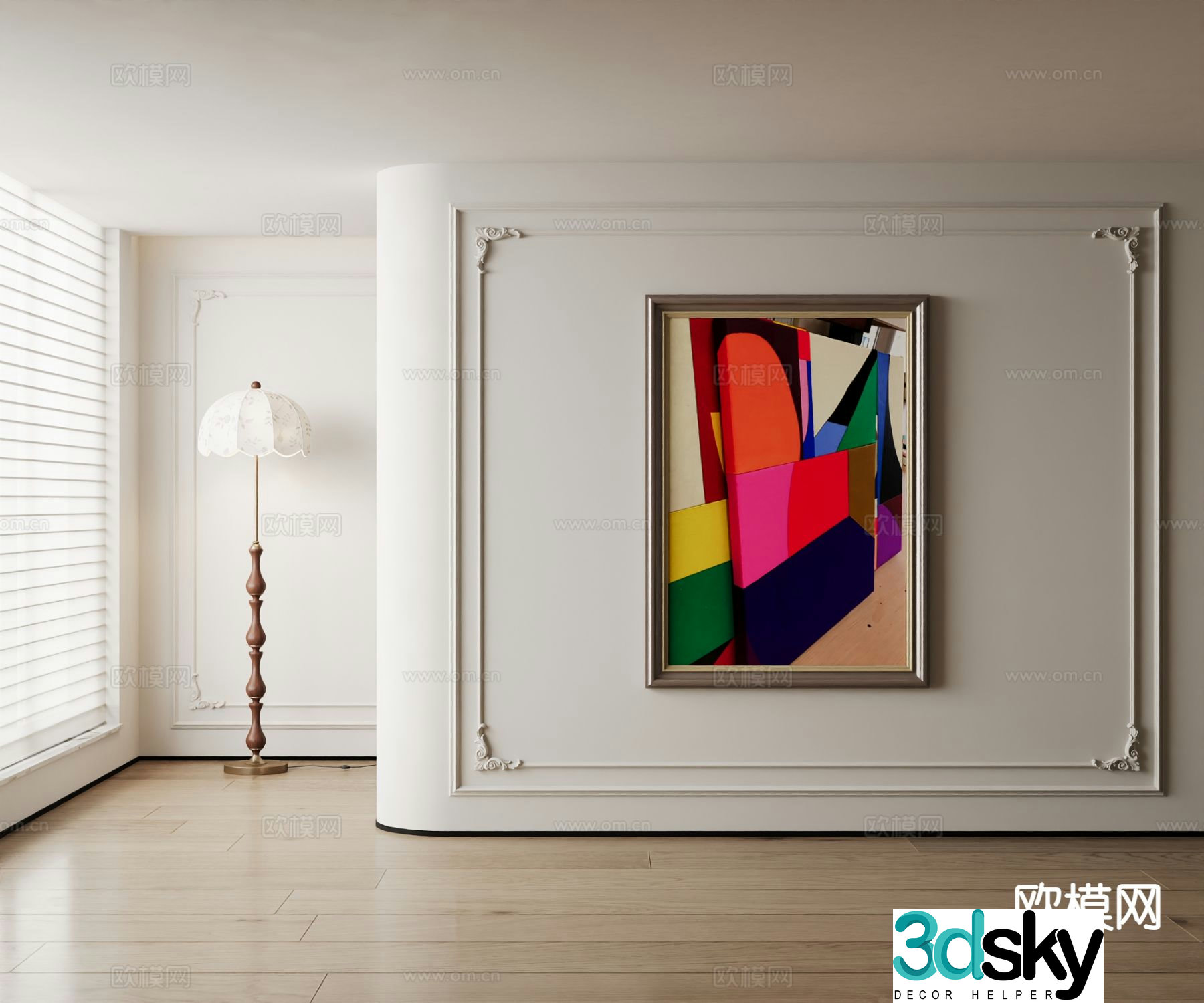 American oil painting art painting decorative painting 3d model