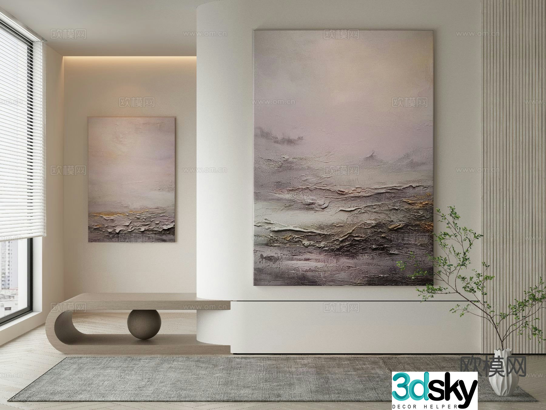 Jingji hanging painting decorative painting 3d model