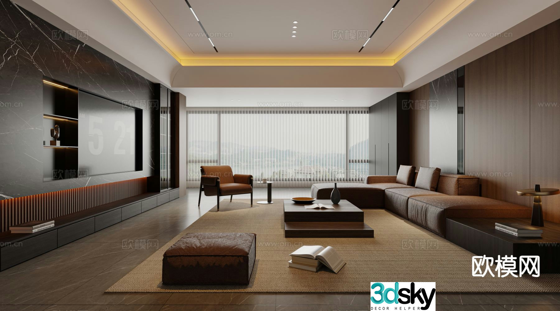 Italian living room 3d model