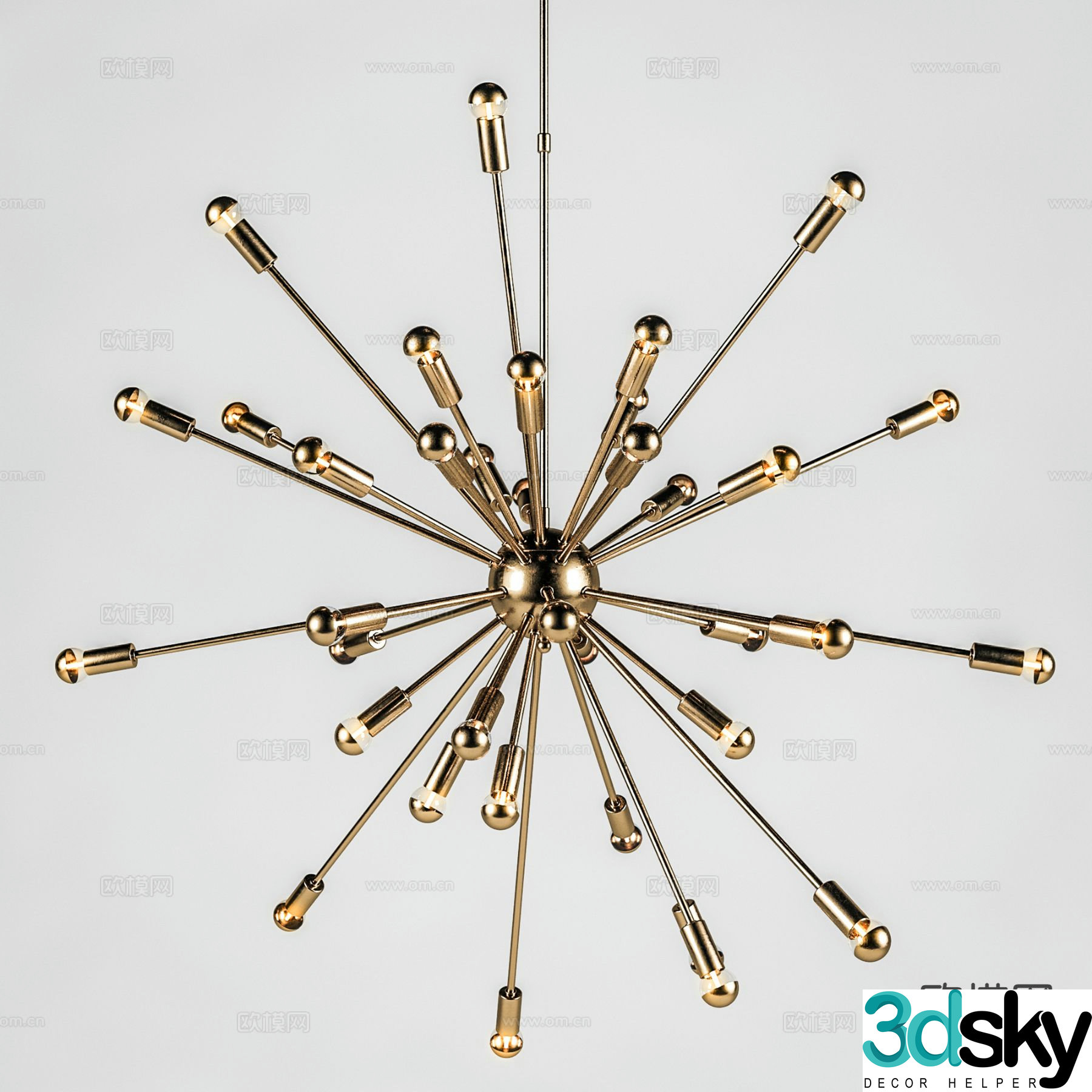Modern interior chandelier 3d model