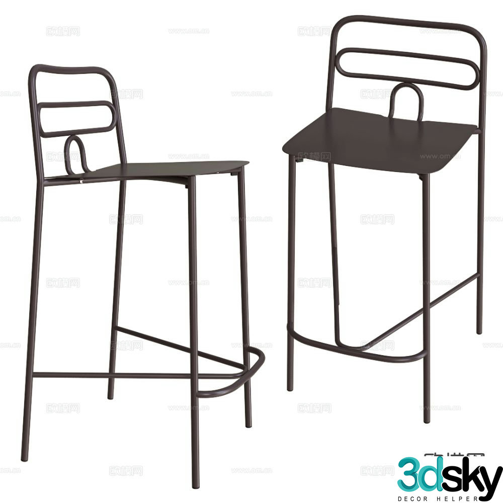 Castil bar stool bar stool 3d model