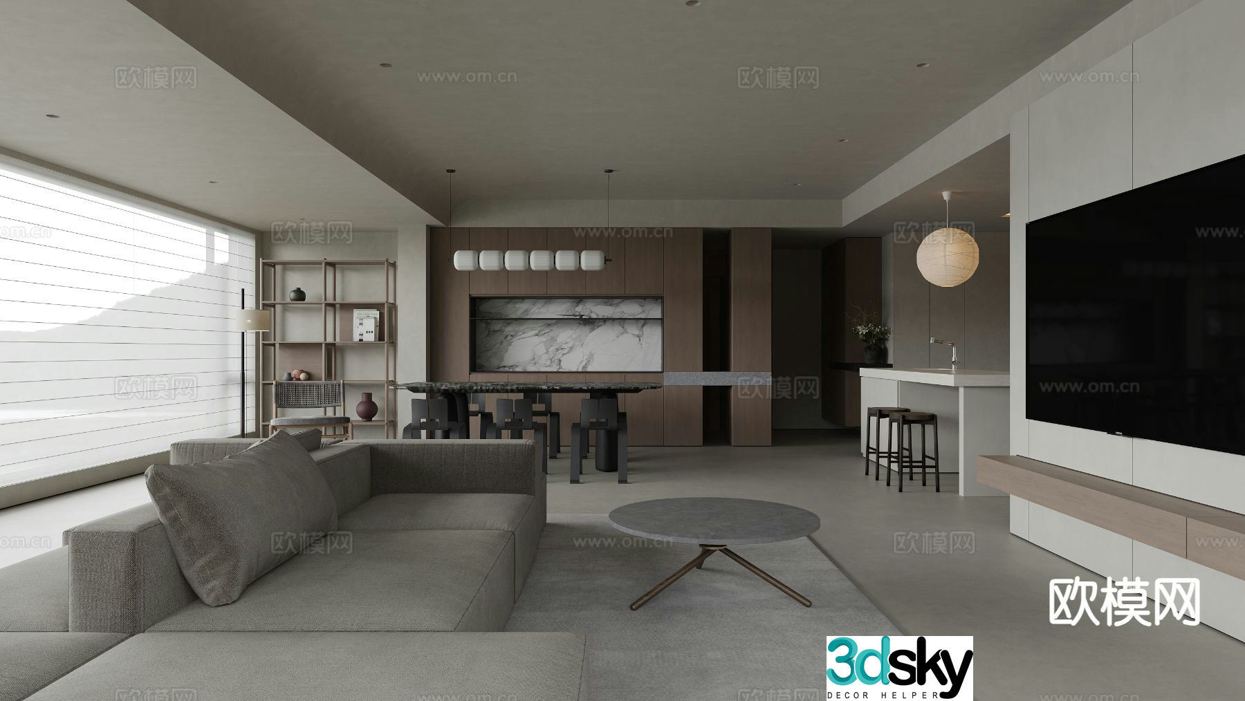 Italian restaurant 3d model