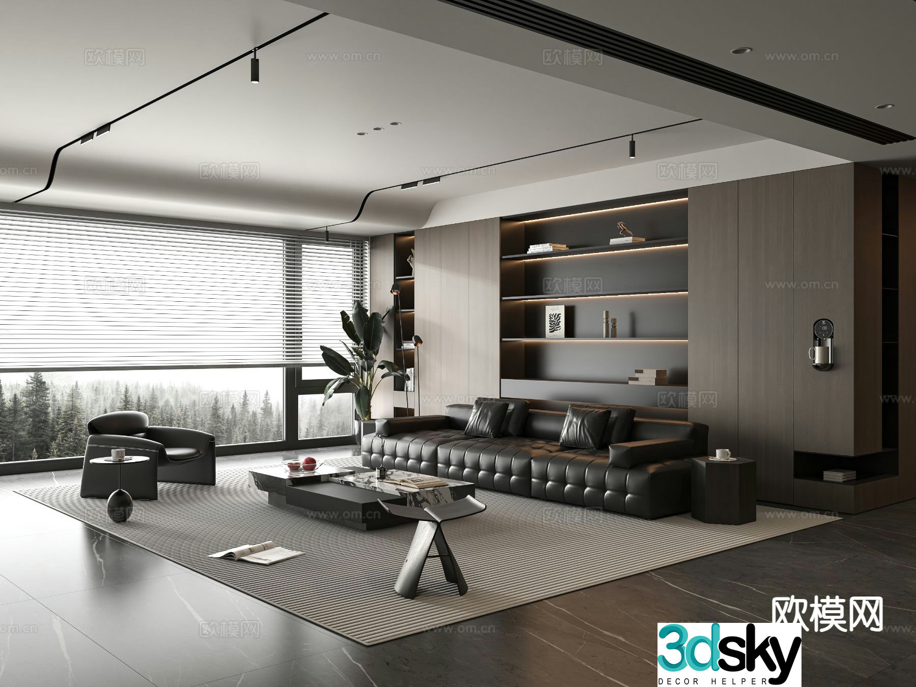 Italian living room 3d model