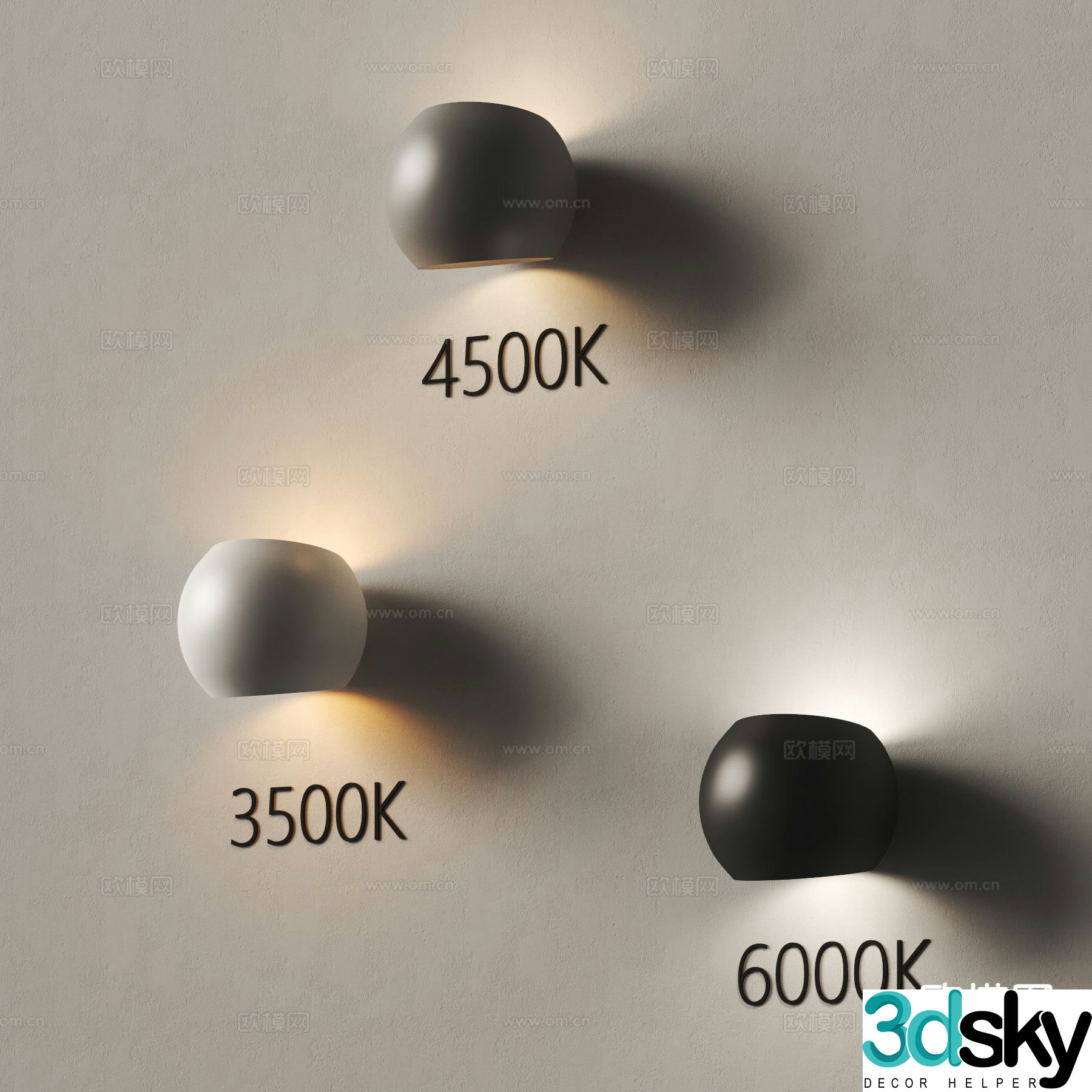 Modern wall lamp personalized wall lamp plaster wall lamp 3d model