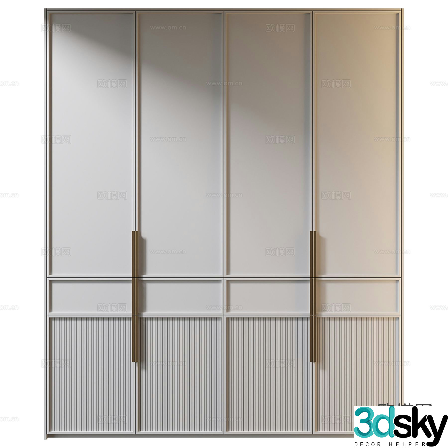 modern wardrobe wardrobe 3d model
