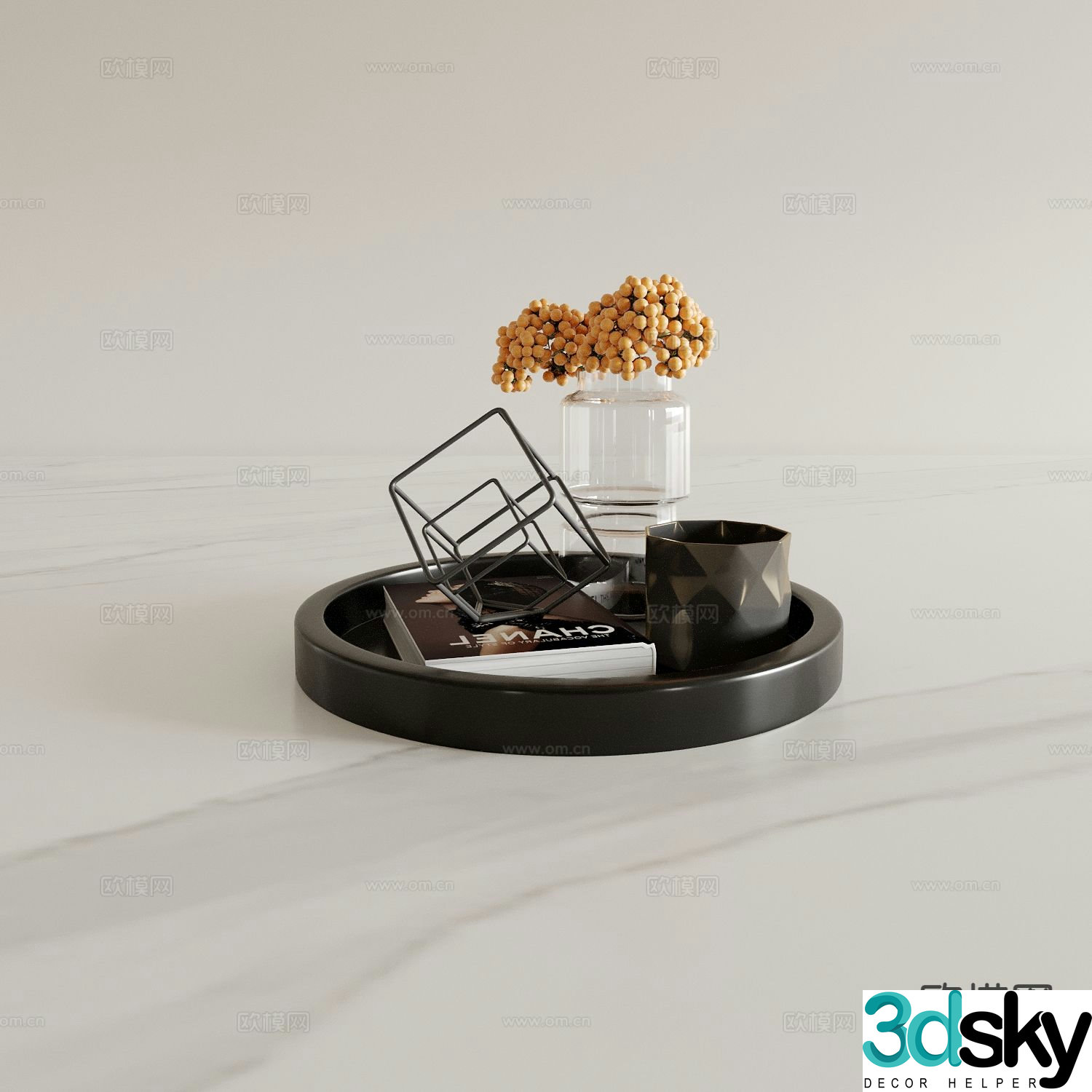 Fruit plate utensils tray ornaments 3d model