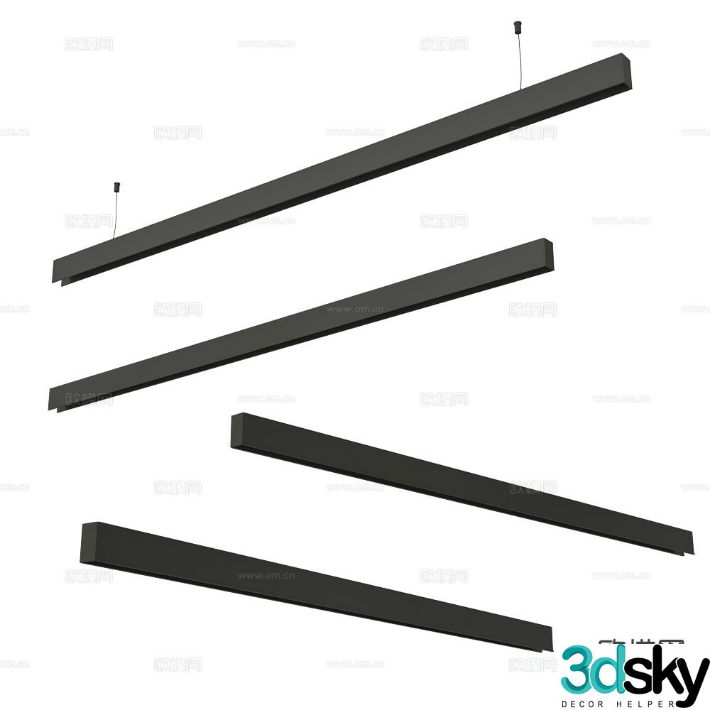 ANCARD straight line chandelier 3d model