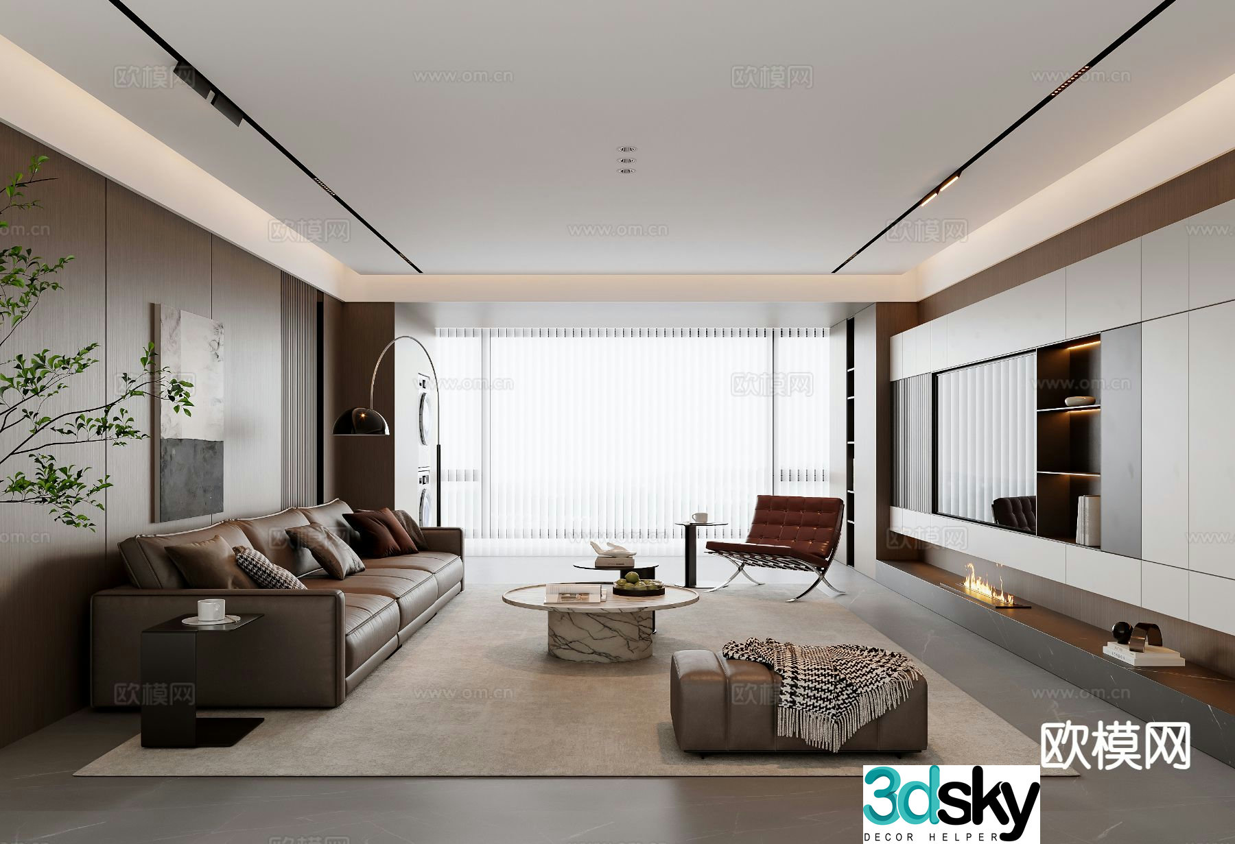 Italian living room 3d model