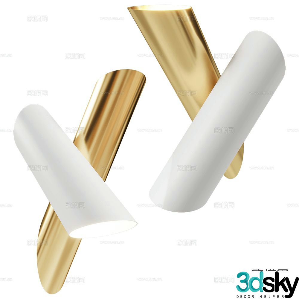 Nemo light luxury wall lamp 3d model