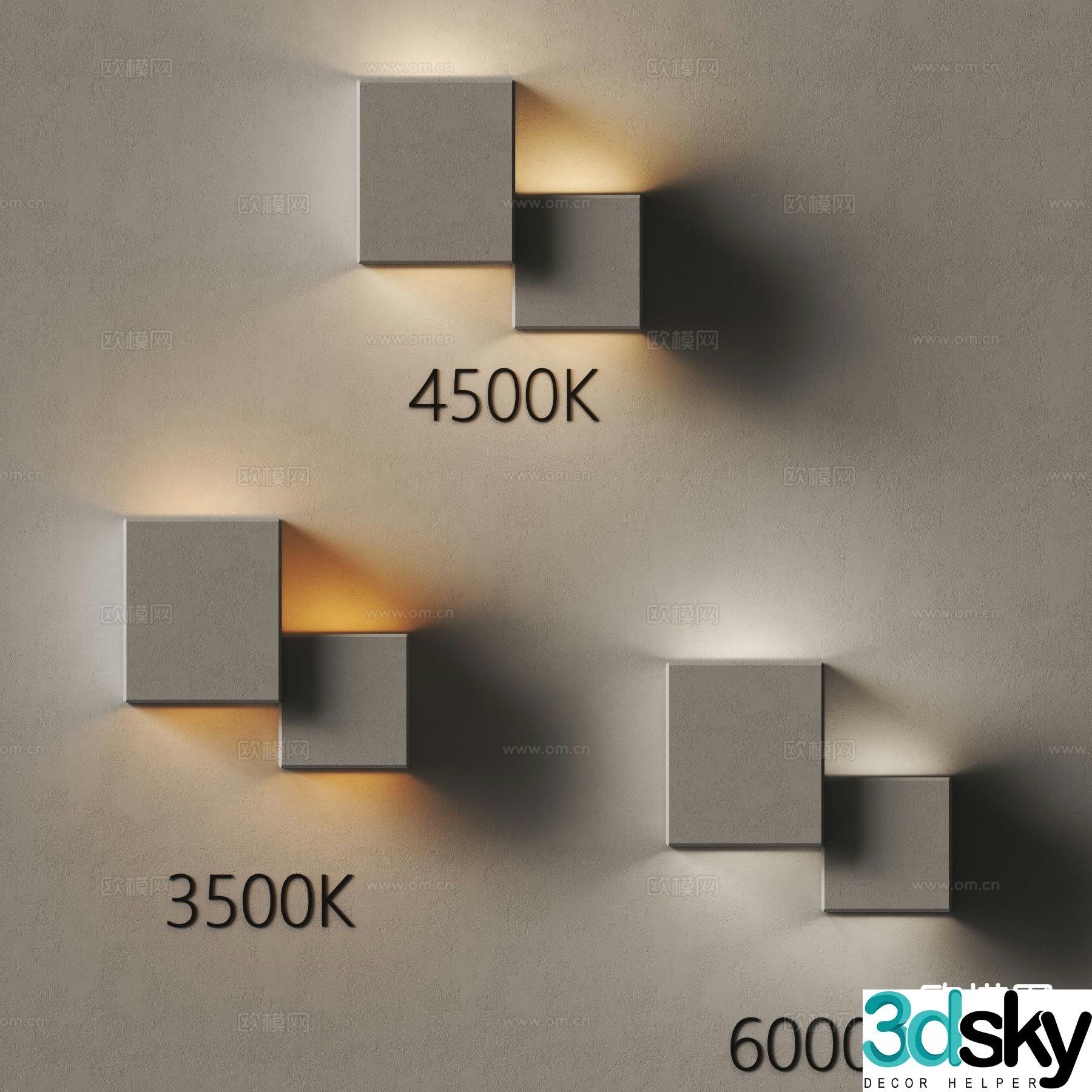 Modern wall lamp personalized wall lamp plaster wall lamp 3d model
