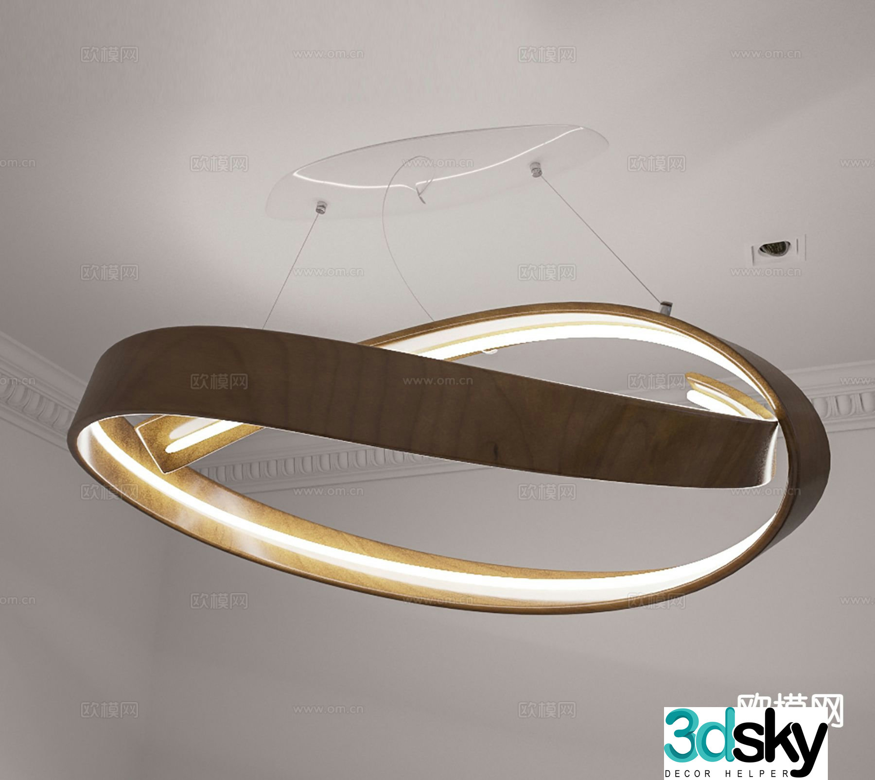Modern interior chandelier 3d model