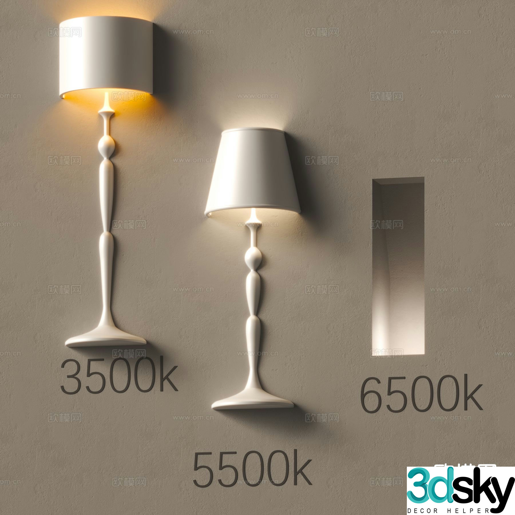 Modern wall lamp personalized wall lamp plaster wall lamp 3d model