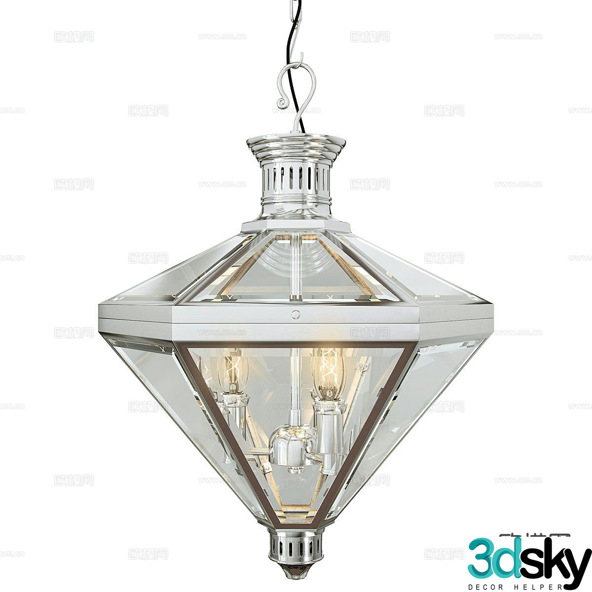Modern chandelier 3d model