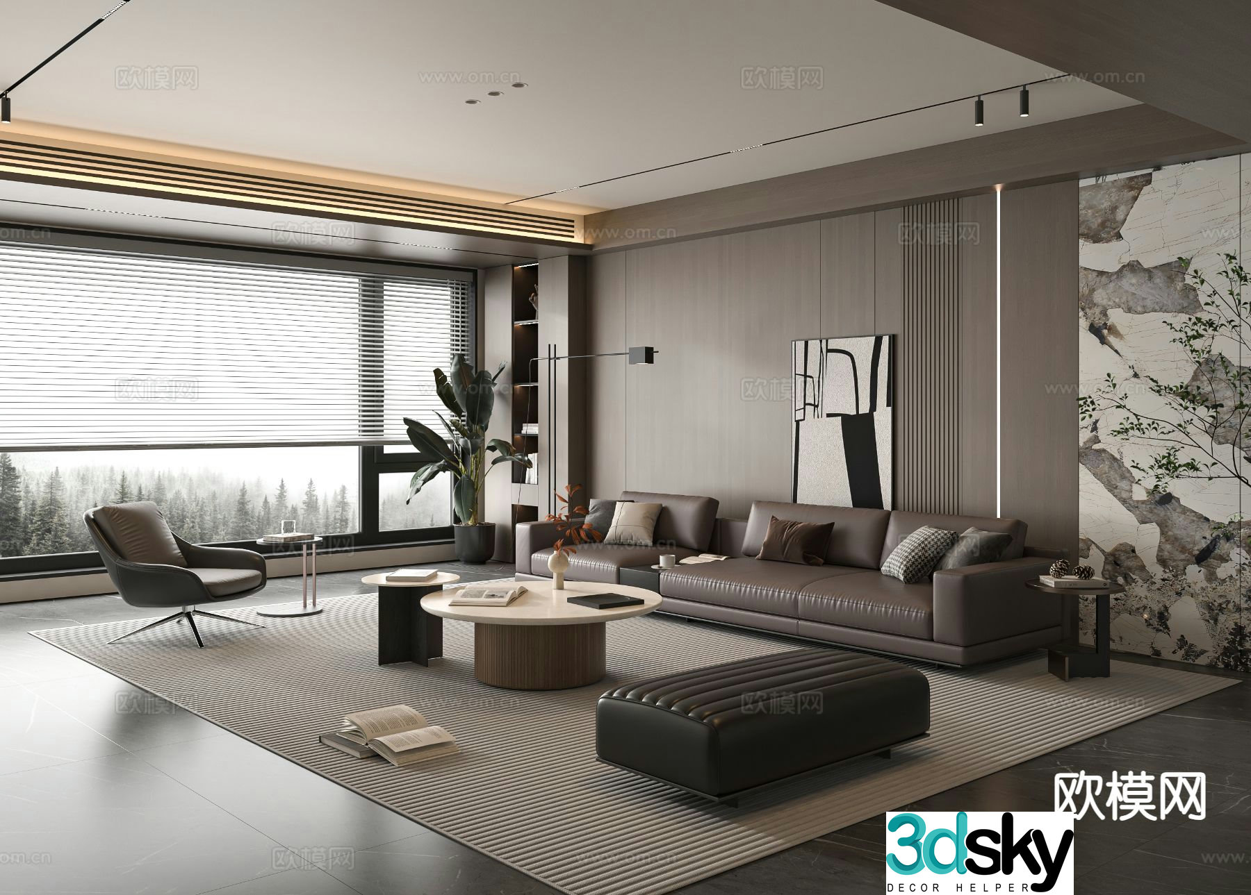 Italian living room 3d model