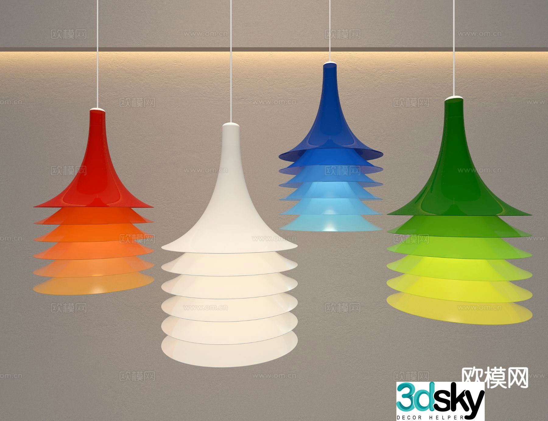Art small chandelier acrylic chandelier 3d model