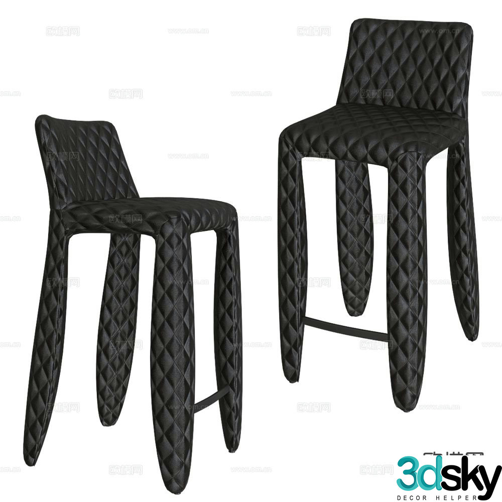 Moooi Italian bar stool bar stool 3d model