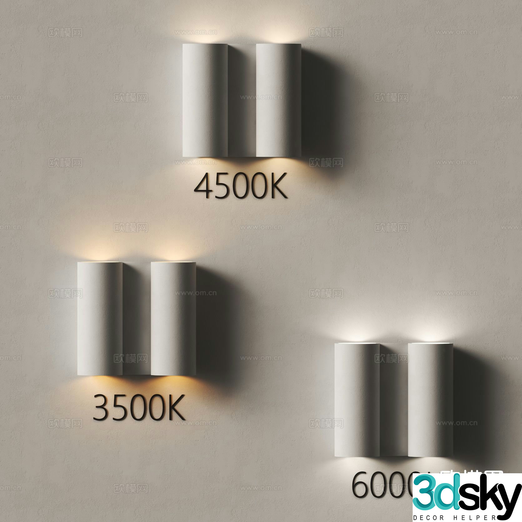 Modern wall lamp personalized wall lamp plaster wall lamp 3d model