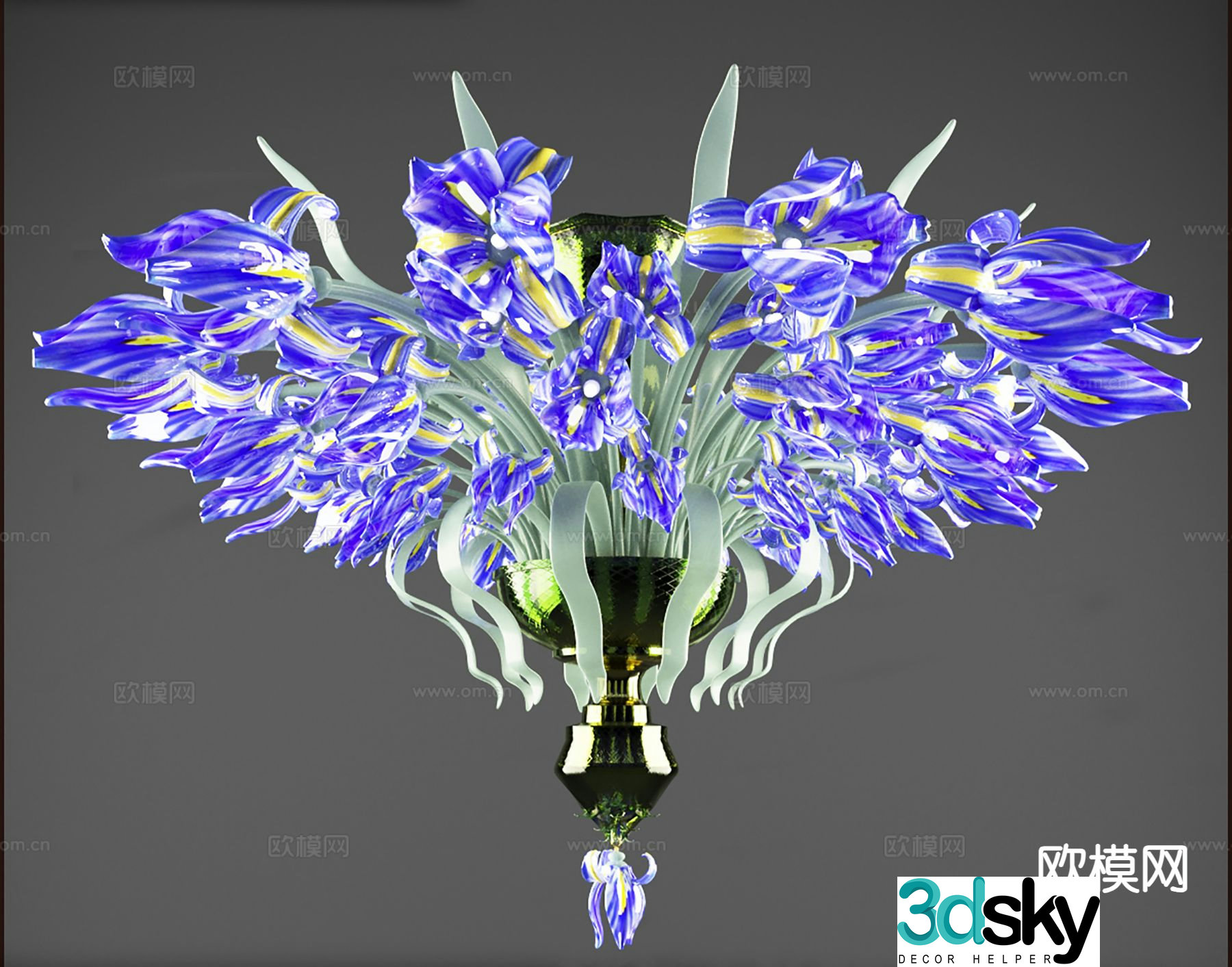 Modern floral chandelier decorative lamp