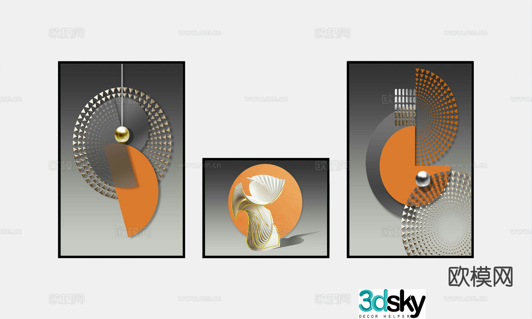 Art painting abstract painting decorative painting 3d model