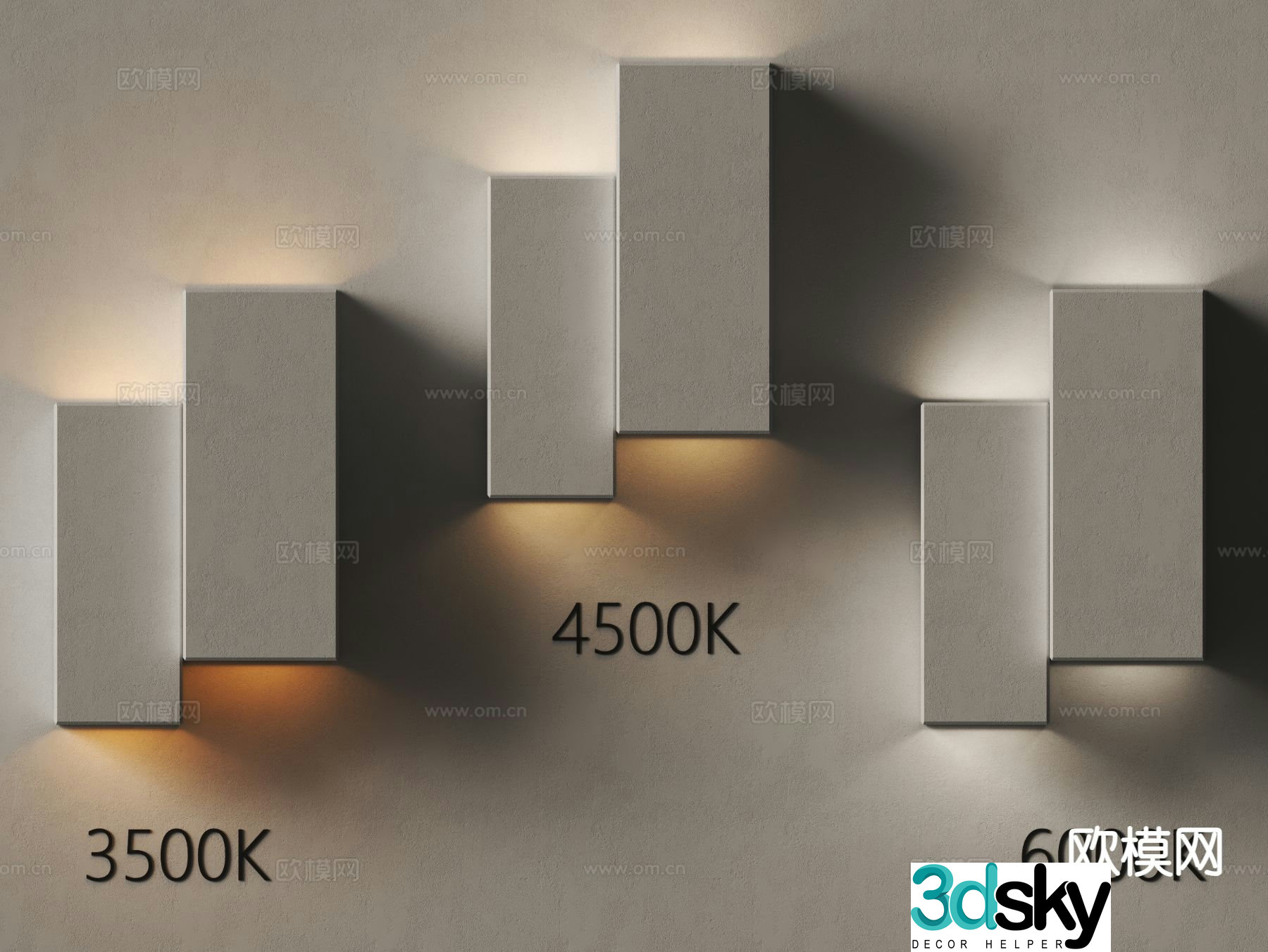 Modern wall lamp personalized wall lamp plaster wall lamp 3d model