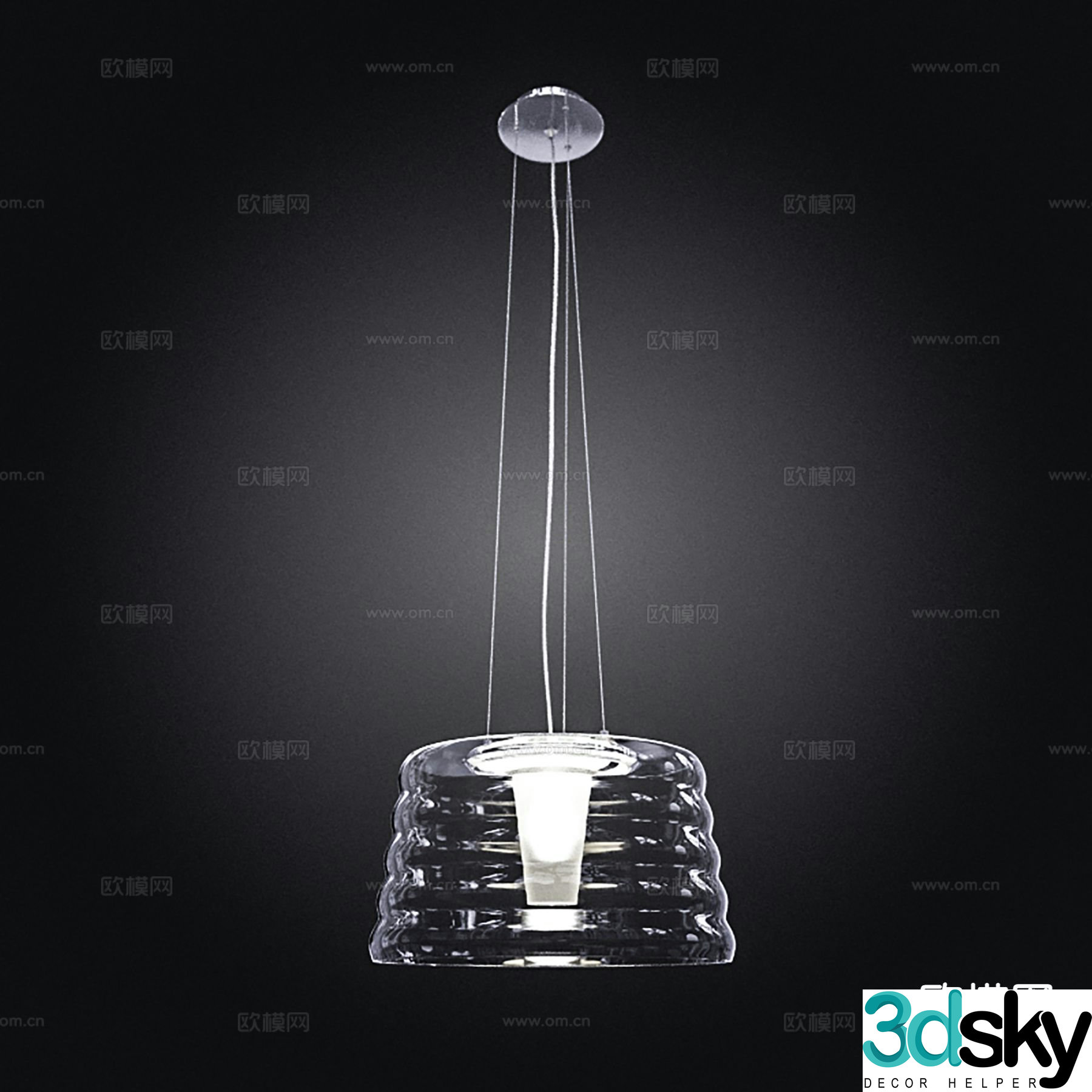 Modern interior chandelier 3d model