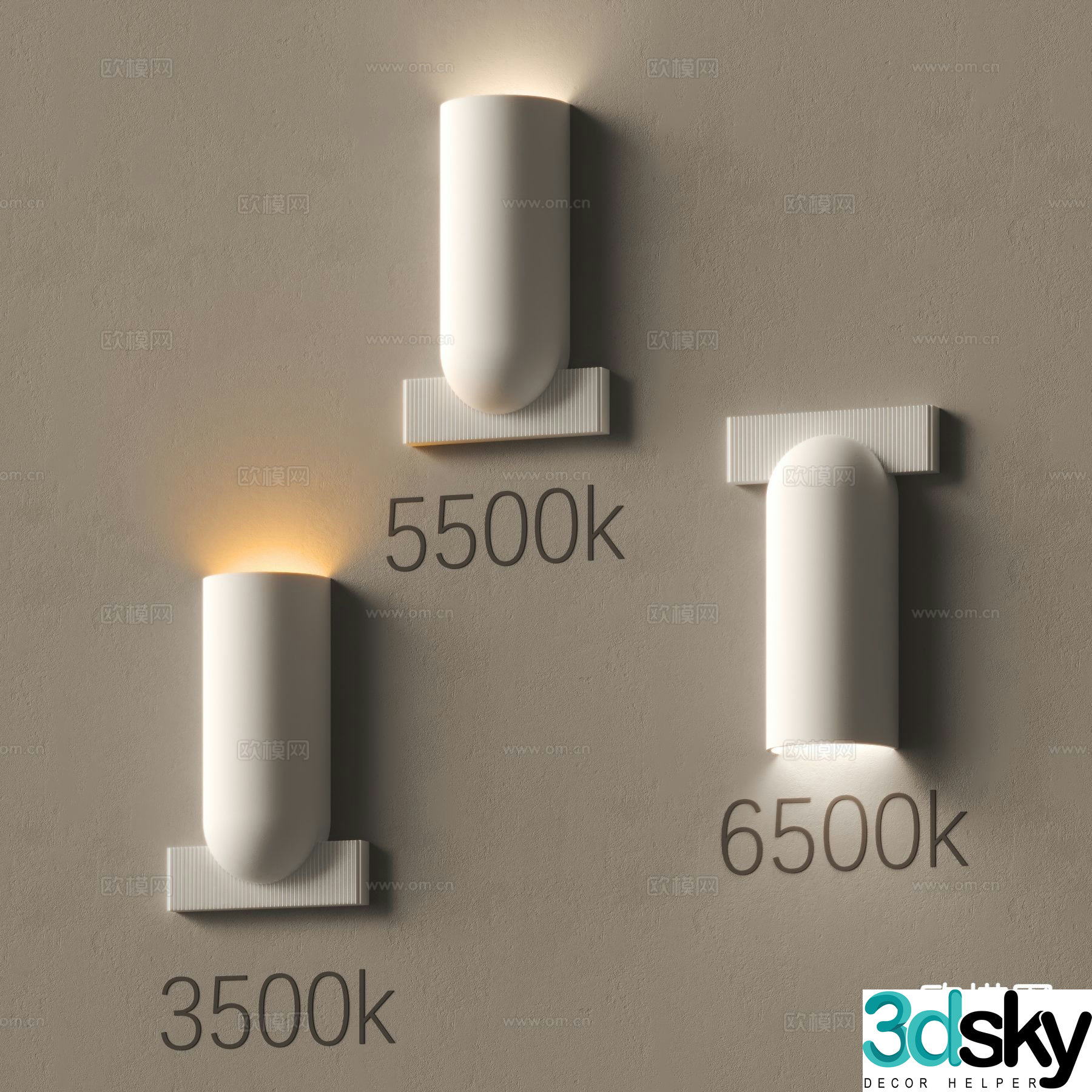 Modern wall lamp personalized wall lamp plaster wall lamp 3d model