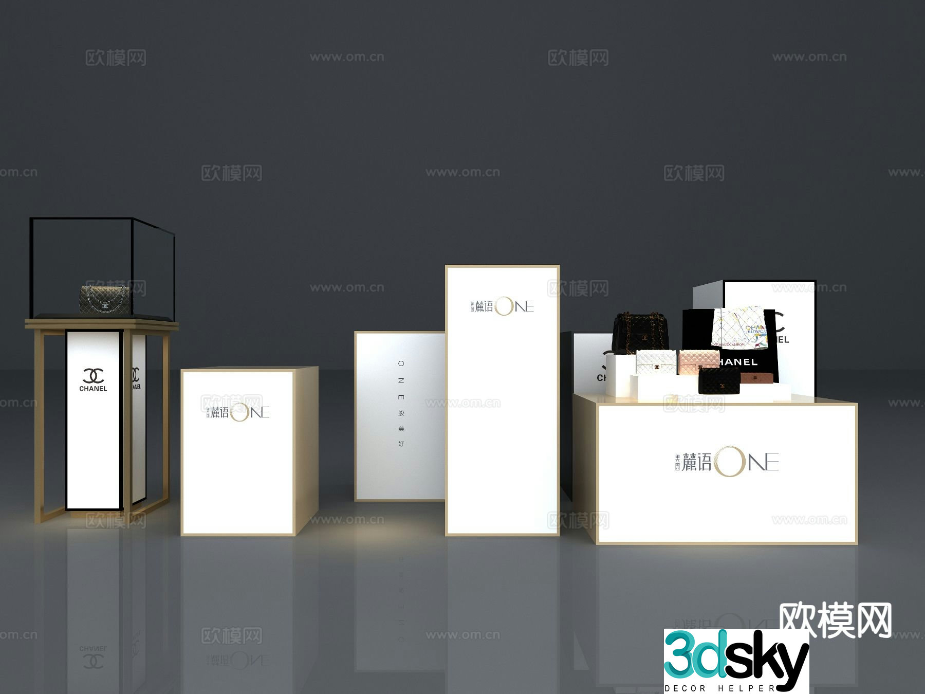 Modern luxury display cabinet vending cabinet 3d model