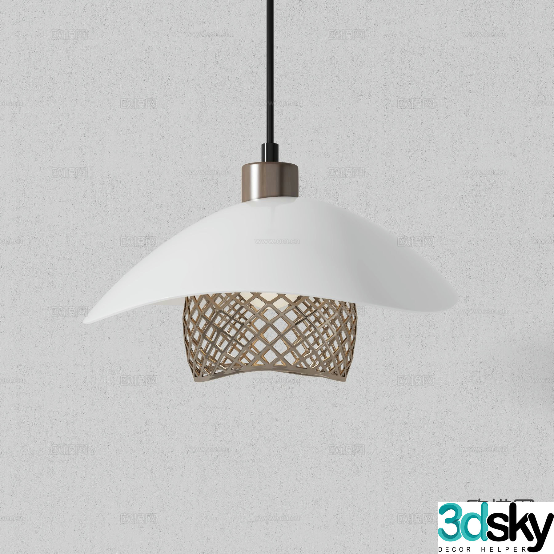 Modern small chandelier 3d model