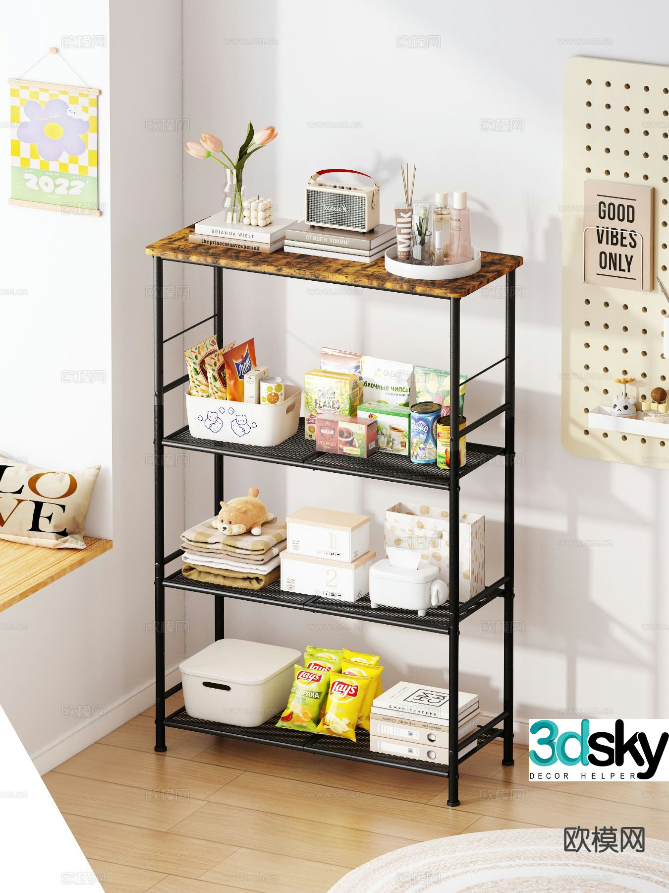 Nordic shelf 3d model