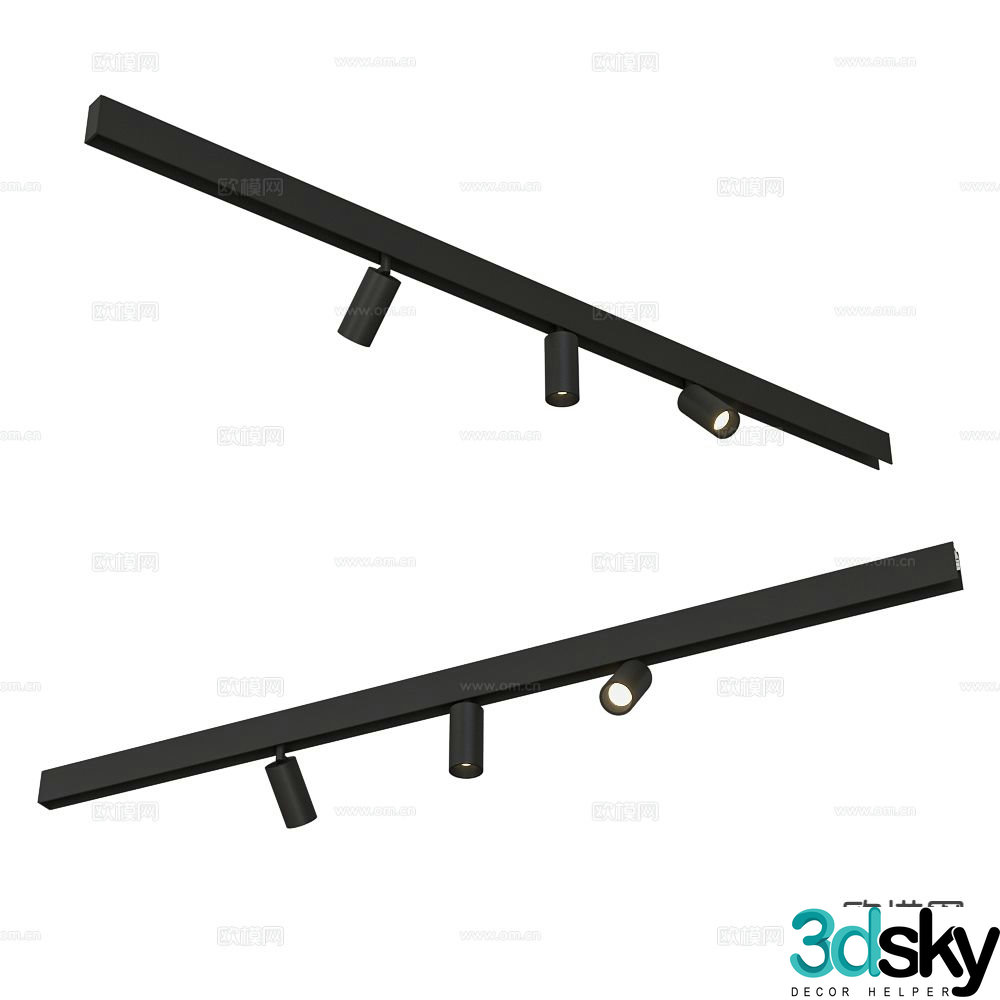 ANCARD track light spotlight 3d model