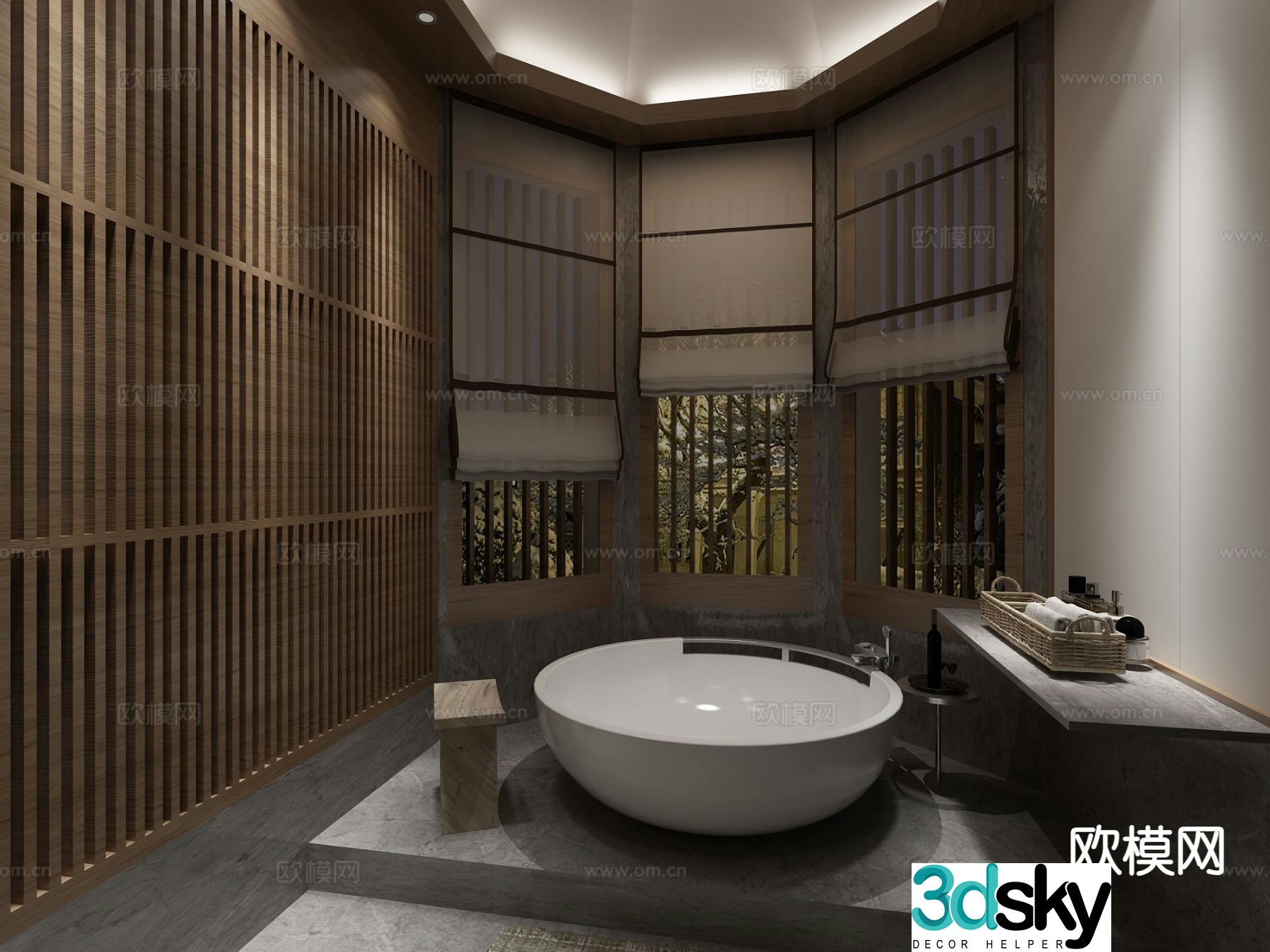 Modern villa bathroom 3d model