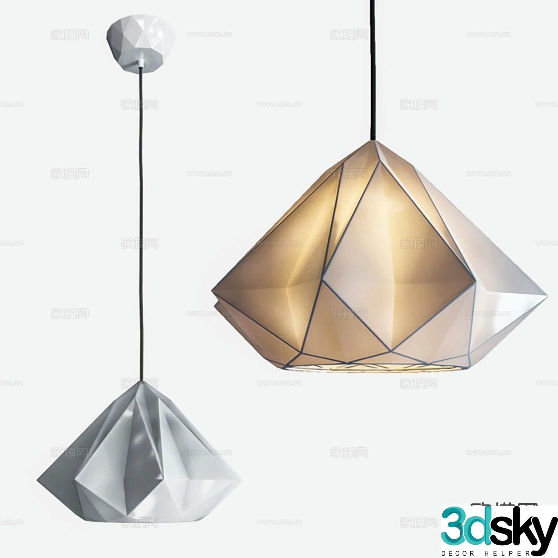 Modern interior chandelier 3d model