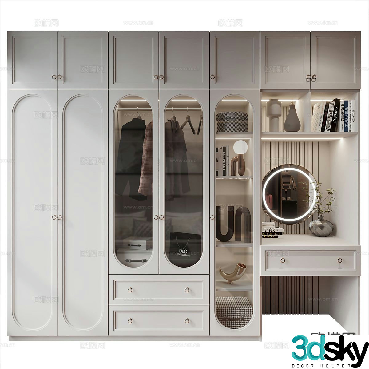 French wardrobe 3d model