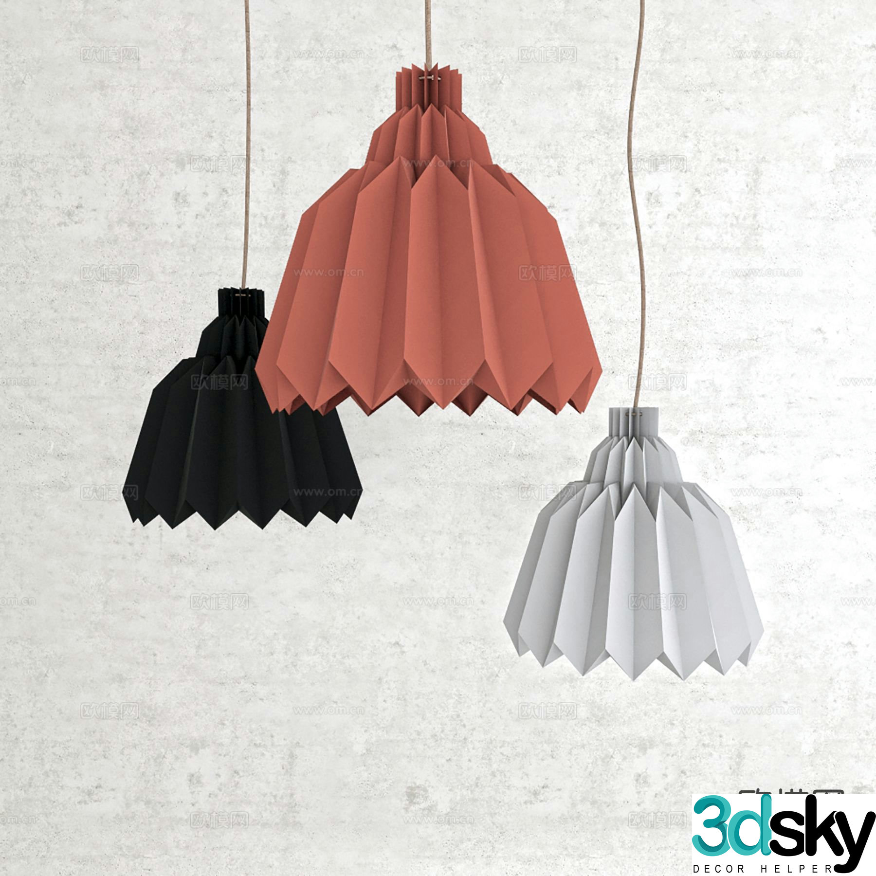 Modern art chandelier indoor chandelier 3d model