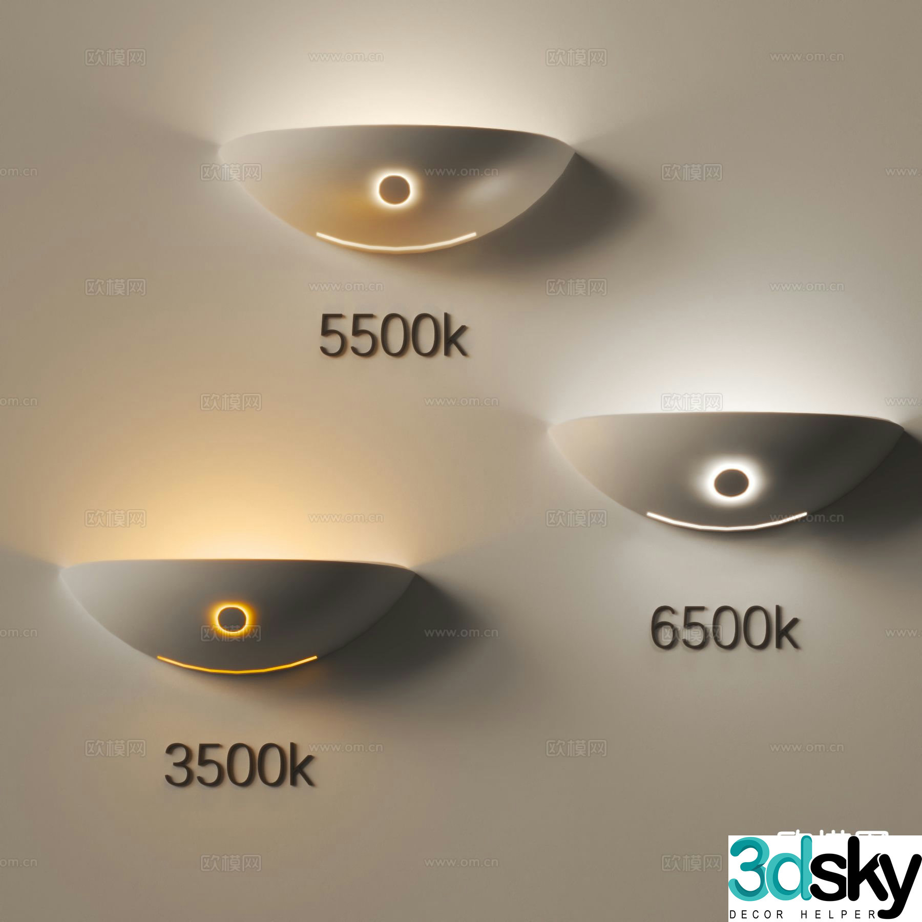 Modern wall lamp personalized wall lamp plaster wall lamp 3d model