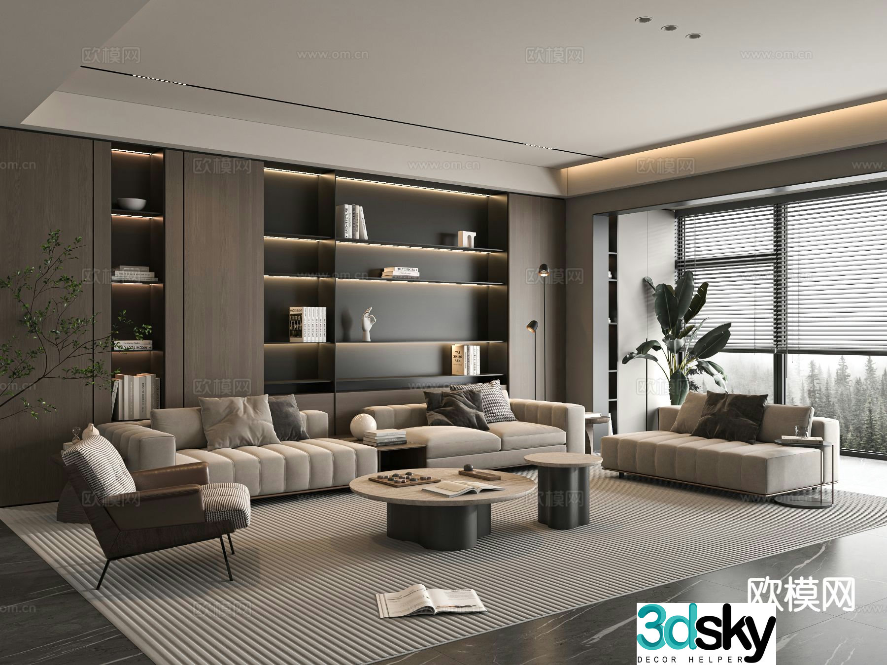 Italian living room 3d model