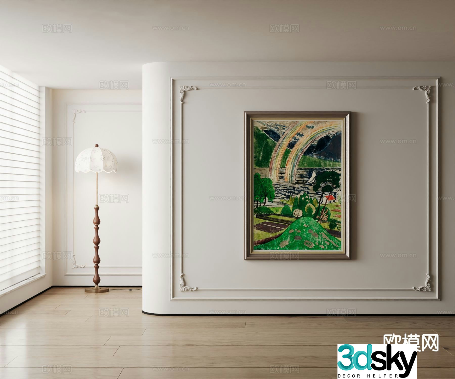 American oil painting art painting decorative painting 3d model