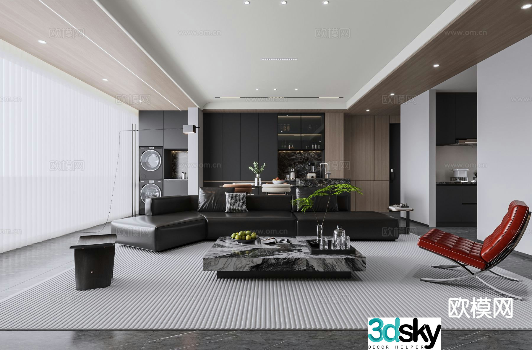 3D model of high-end Huike restaurant