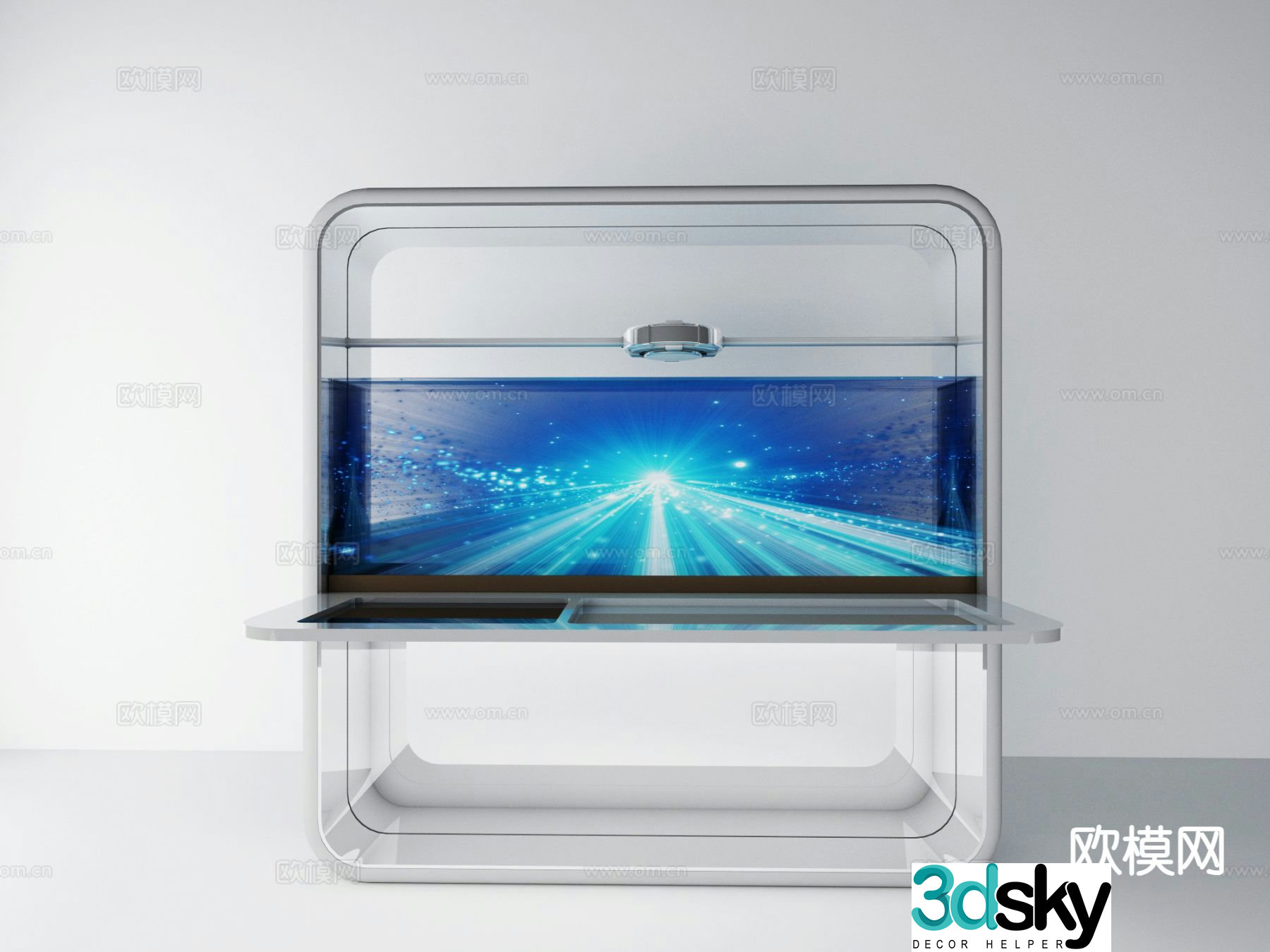 Modern exhibition stand exhibits 3d model