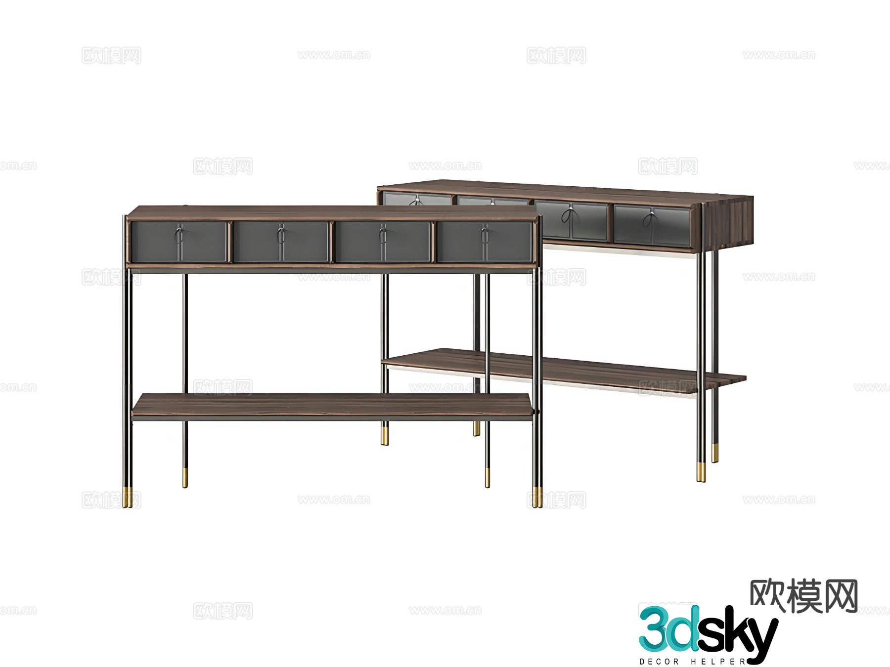 Sofa back table side table 3d model