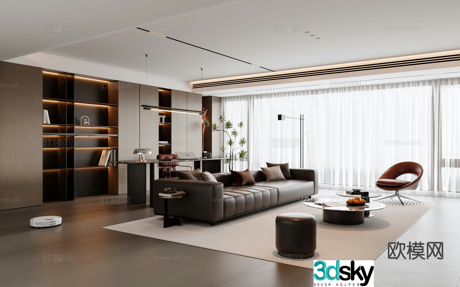 Italian living room 3d model