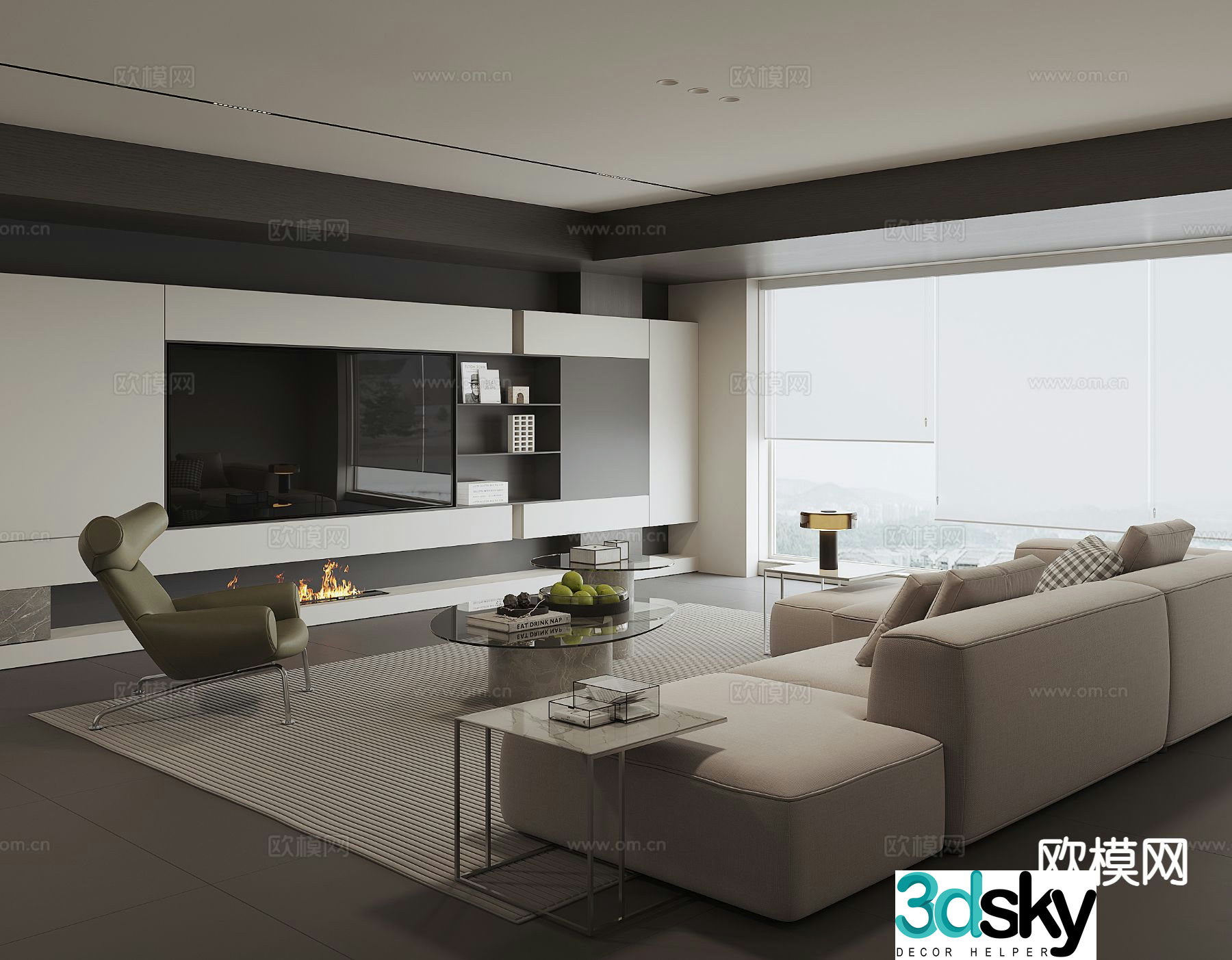 Italian living room 3d model