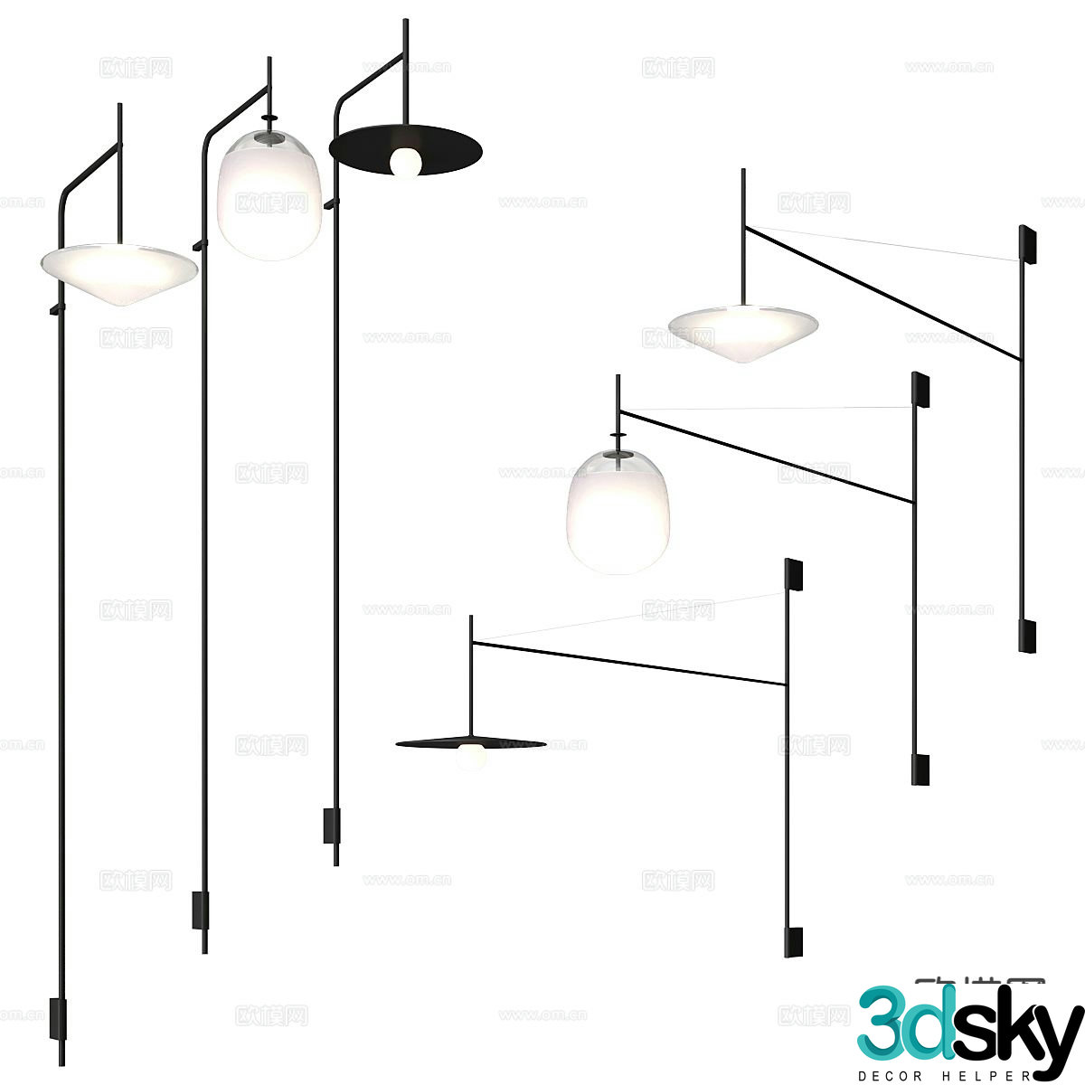 Modern wall light 3d model