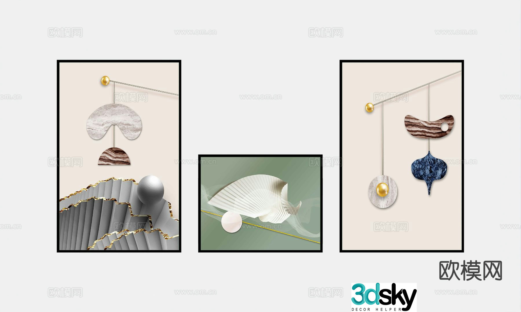 Art painting abstract painting decorative painting 3d model